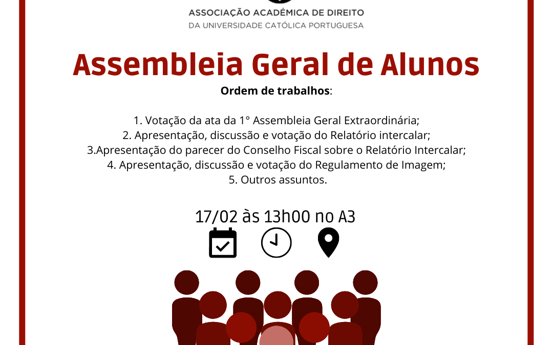Assembleia Geral de Alunos – Dia 17 de Dezembro