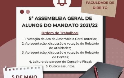 5ª Assembleia Geral de Alunos do Mandato 2021/2022